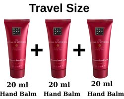 Rituals of Ayurveda - 3X Hand Balm Hand Cream Travel Size a 20 ml = 60 ml + Gift Bag