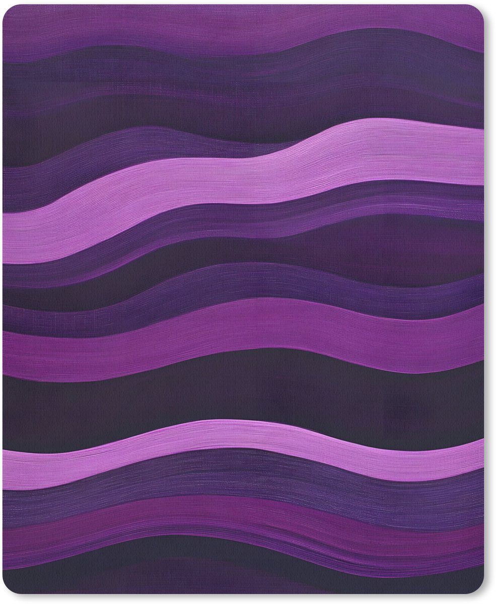 Muismat 19x23 cm - Mousepad Lijnen - Golven - Paars - Abstract - Muismatten
