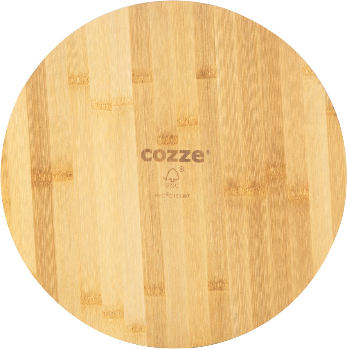 Cozze® Pizzasnijplank Ø350 x 12 mm Bamboehout