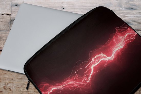 Housse pour ordinateur portable 15,6 pouces - Gaming - Rouge - Alimentation - Énergie - Ligne - Dimensions intérieures 37 x 26 cm - Dos noir