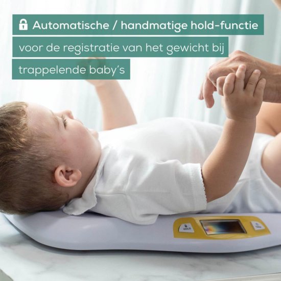 Beurer BY 80 Babyweegschaal - Hold functie - Tarra - Groot LCD display - Gebogen weegvlak - Tot 20 kg - Op 5 gram nauwkeurig - Automatische uitschakeling - Incl. batterijen - 3 Jaar garantie