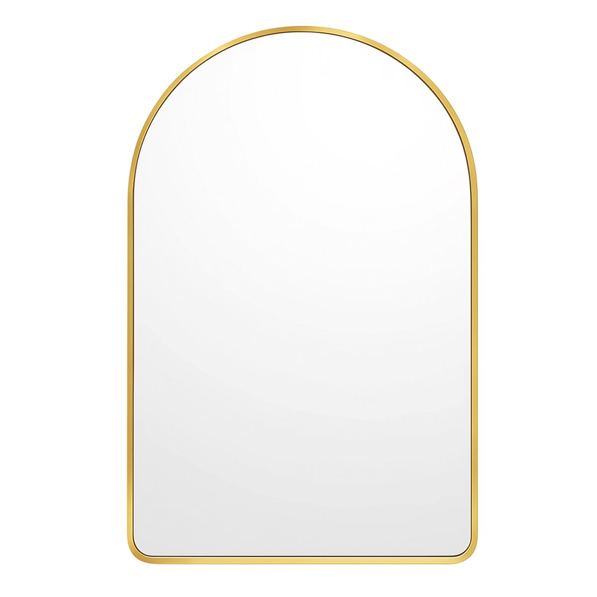 Luxaliving Half-Ovale Wandspiegel – Goud – 90x60 cm – Moderne Spiegel voor Badkamer of Slaapkamer