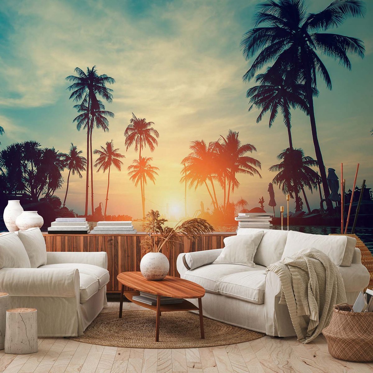 Fototapete Designwalls 2 DD123680 Sunset&Palms