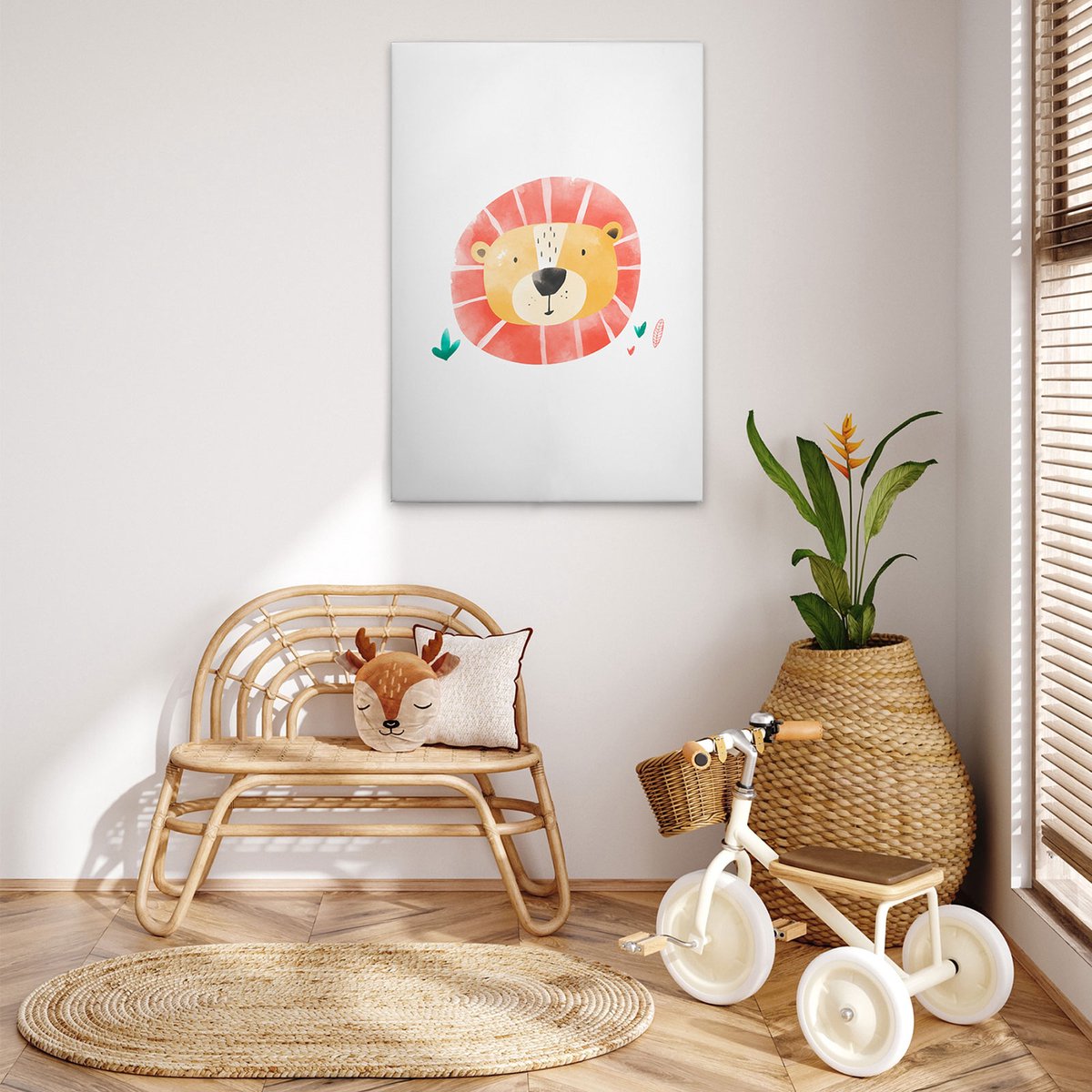 Canvas Elephant Lion Giraffe 2 | DD132515
