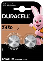 Pile bouton lithium Duracell CR2450 - 3V - 2 pièces