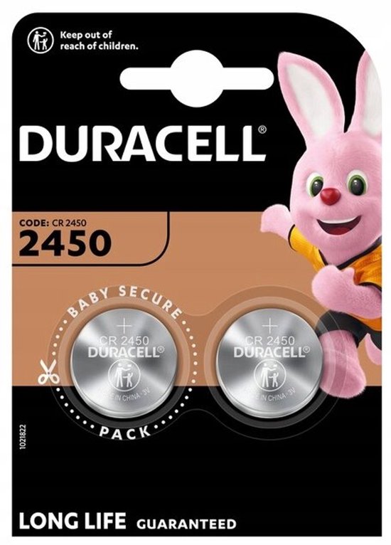 Duracell CR2450 Lithium Batterijen 2 stuks