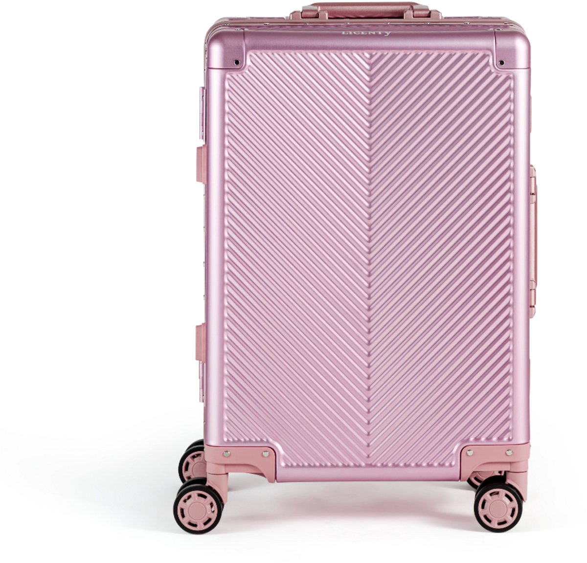 Licenty - Aluminium Handbagage koffer - Roze - 100% onbreekbaar - TSA sloten
