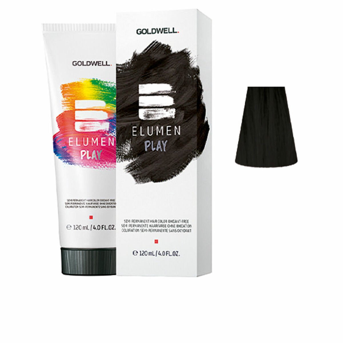 Goldwell Elumen Play Black 120ml - Ready To Use True Semi Permanent Color