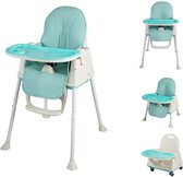 Interbaby Practic Evolutive, foldable high chair for babies from 6 to 36 months, max. 20 kg, aluminium, backrest adjustable in 3 positions, legs and tray adjustable, seat belt