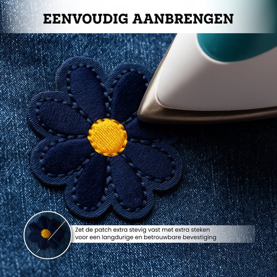 Lot de 36 écussons Set Somstyle - Vêtements Fleurs et abeilles - Application sur tissu - Multicolore