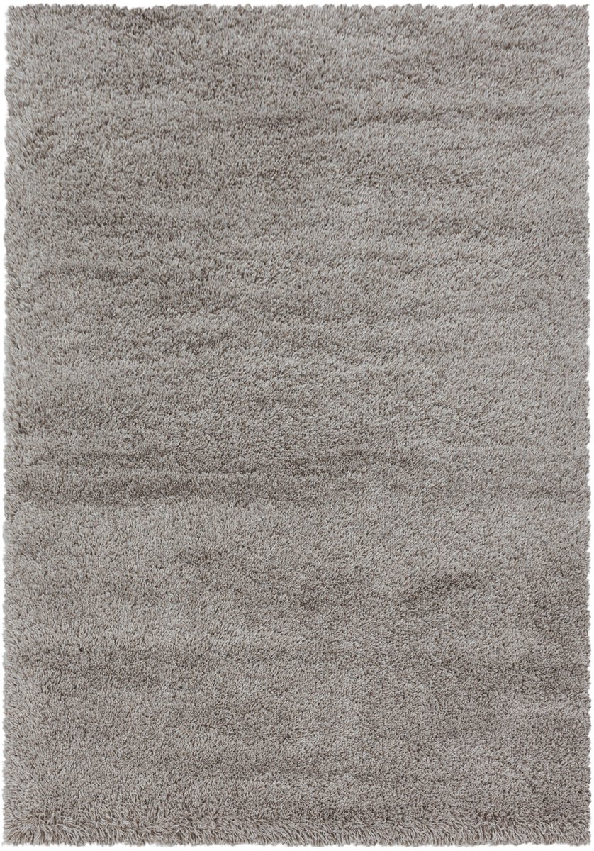 Extra hoogpolig shaggy vloerkleed Fluffy - beige - 80x250 cm
