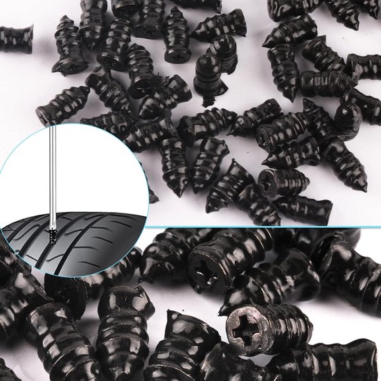 Bandenreparatie Kit - Lekke Band Herstel - Noodreparatie Onderweg - Zelfklevende Rubberen Nagels - 20 Stuks - Zwart — afbeelding 5