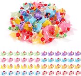 Allecto Plus - 48 Mini Figurines d'axolotl de Noël en résine - Glow dans le noir - DIY - Craft - Couleurs Diverse