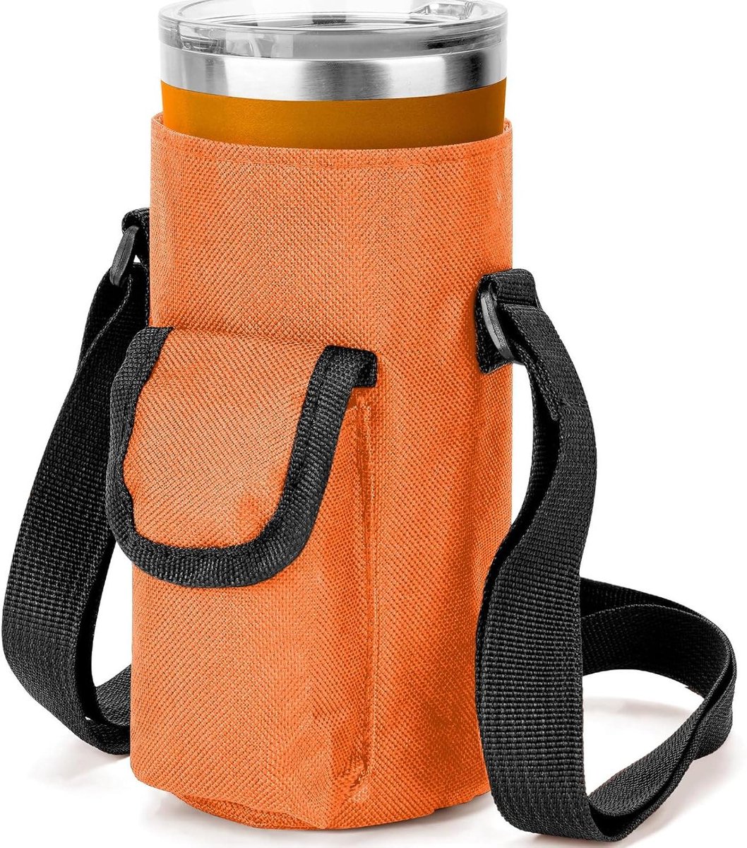 Allecto Plus - Draagriem voor Tumbler - Geschikt voor 20oz koffiemokken - Met schouderriem en zak - Compatibel met diverse modellen