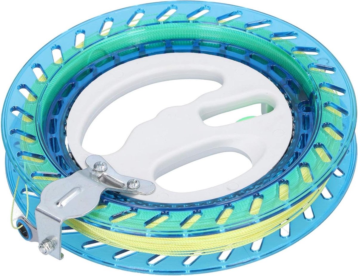 Allecto Plus - Gyroscopische handgreepformaat haspel 18cm 200 meter lijn - Vliegerlijn opwinder