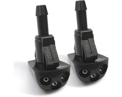 Set van 2 Voorruit Washer Nozzles Spray Jet Kit in Zwart ABS - Ruitensproeiers Vervanging voor Auto