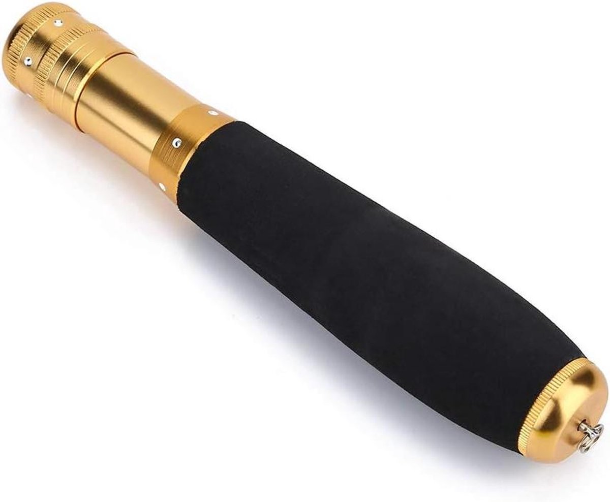 Hengelhandgreep Compact Formaat voor op Reis - Ergonomisch Design - Lichtgewicht (Goudkleur)