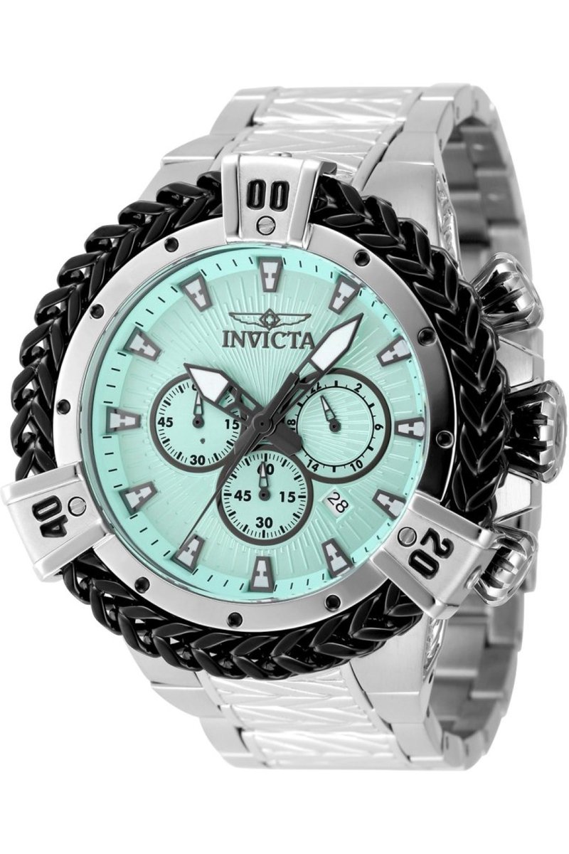Invicta Bolt 48159 Heren Horloge - Waterdicht - Analoog - Quartz Uurwerk - Roestvrij Staal met blauwe Wijzerplaat - 54mm