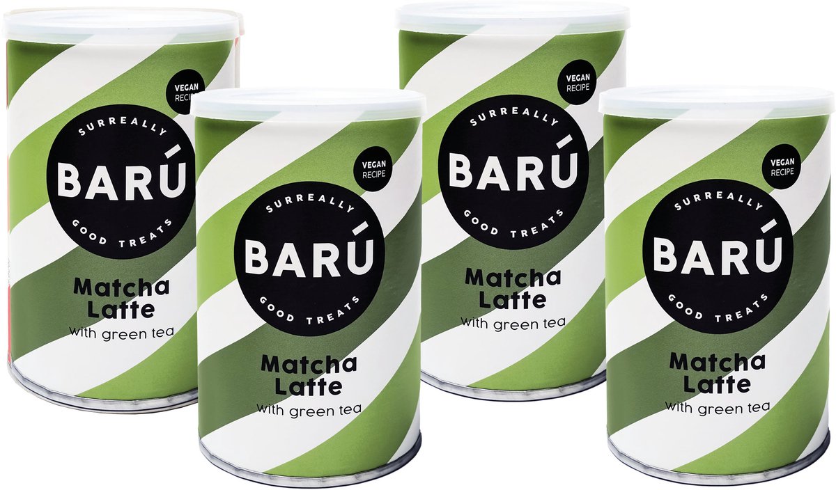 BARÚ Matcha Latte - Instant Theepoeder - 4 x 250g - 64 porties
