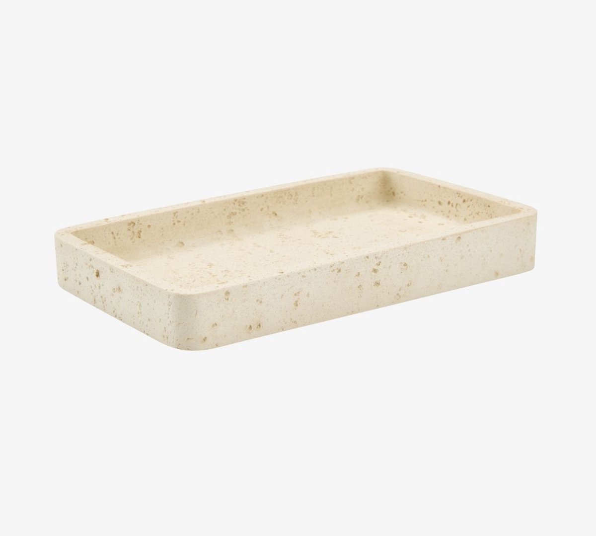 SuperShopper - Beige Badkamer Dienblad – Organizer voor Badkameraccessoires – Rechthoekig 11 x 18 cm – Modern & Duurzaam – Multifunctioneel Opbergbakje
