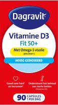 Dagravit Vitaal 50+ Vitamine D + Omega-3 Visolie - DHA is goed voor het hart en hersenen - Vitamine D ondersteunt het behoud van sterke botten - 90 capsules