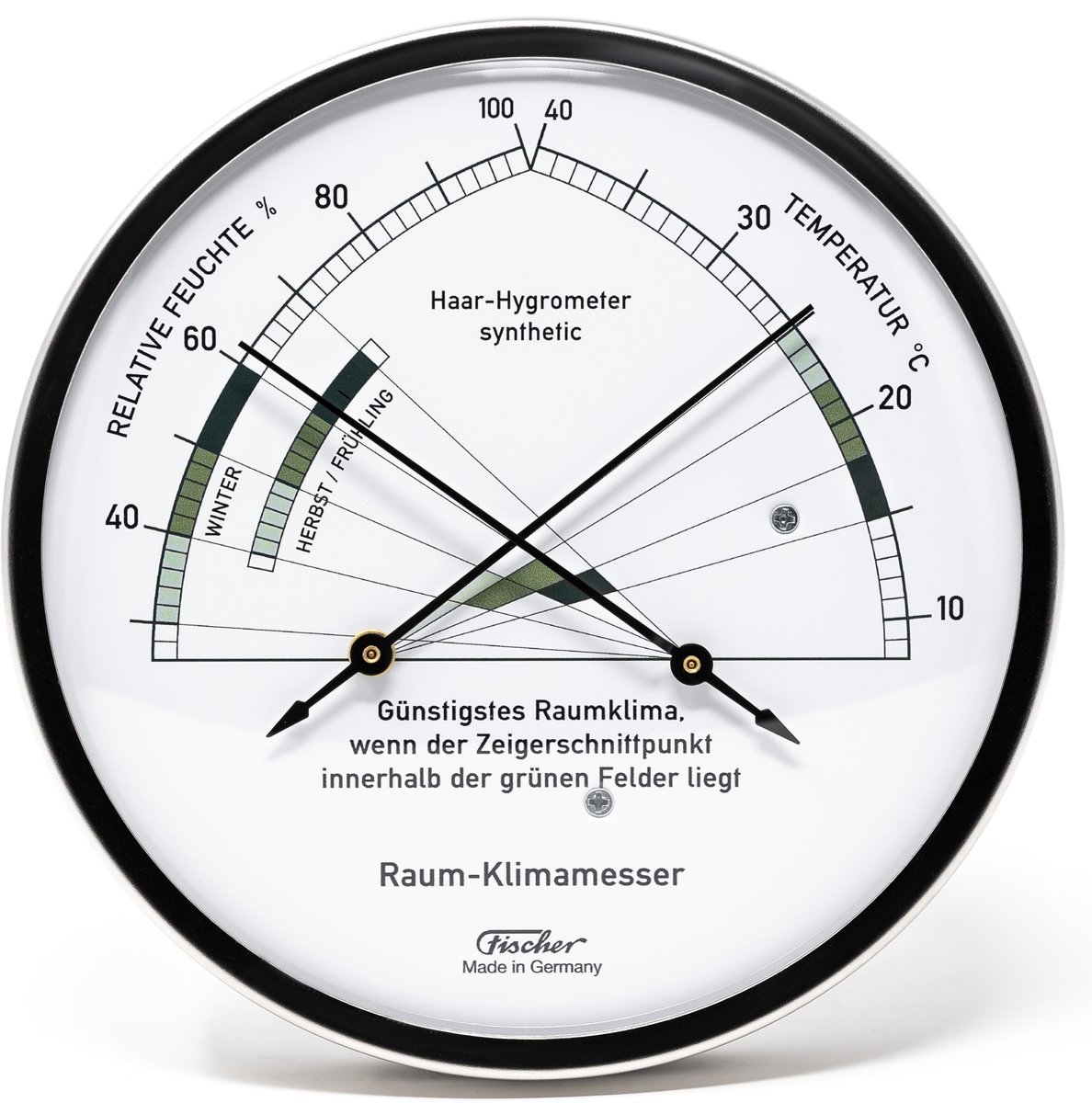 Fischer - Binnenklimaat Hygrometer & Thermometer - Ø130 mm