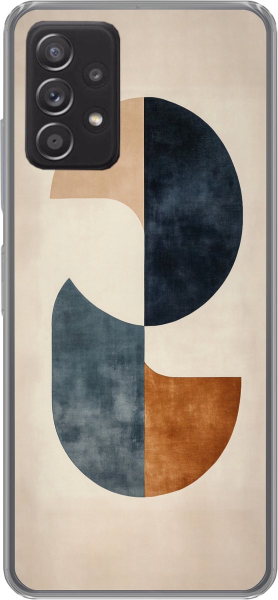 Telefoonhoesje Geschikt voor Samsung Galaxy A53 5G hoesje - Cirkels - Abstract - Kleurrijk - Siliconen Telefoonhoesje Telefoonhoesje