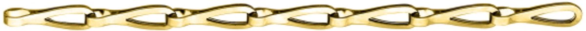 Patentketting – 0,4 mm metaaldikte – 19 x 6 mm schakels – messing – per meter – sierketting – ketting