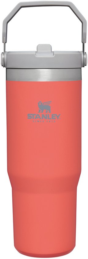 Stanley Flip Straw Tumbler 1.0 Waterfles Met Rietje 0.89L - Houdt 12+ Uur Koud - Roestvrijstalen Drinkfles - BPA-Vrij - Thermosfles gemakkelijk mee te nemen - Vaatwasserbestendig - Guava