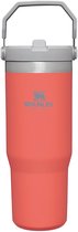 Stanley Flip Straw Tumbler 1.0 Waterfles Met Rietje 0.89L - Houdt 12+ Uur Koud - Roestvrijstalen Drinkfles - BPA-Vrij - Thermosfles gemakkelijk mee te nemen - Vaatwasserbestendig - Guava