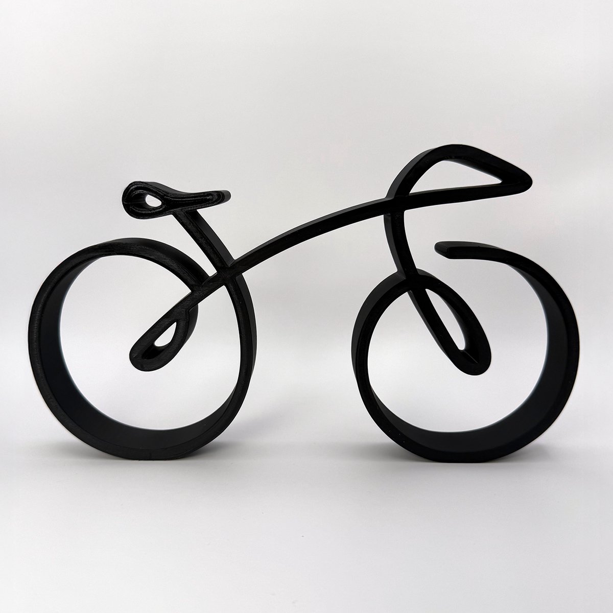 Fietsbeeldje - zwart - 22 cm breed
