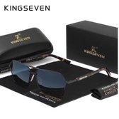 Lunettes de soleil KINGSEVEN 9201 - Dégradé - Blauw - Homme - Femme - Polarisées - UV400 - Léopard - Miroir - Rectangulaires