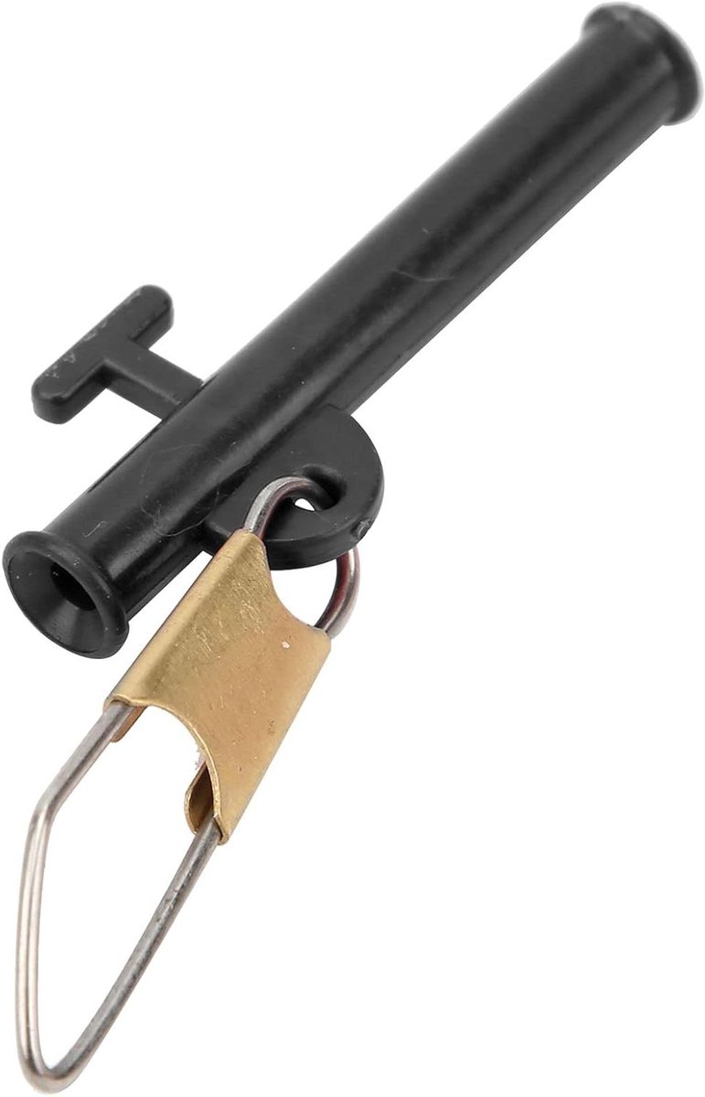 Allecto Plus - Fishing Line Sinker Slider met Metalen Snap Knopen en ABS Schuifclip - 40 stuks - Zwart - Voor Buiten Vissen