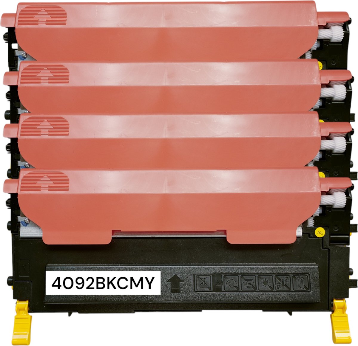 KATRIZ® Huismerk Toner CLT-4092S (BK/C/M/Y) – Set van 4 (Zwart, Cyaan, Magenta, Geel) – Geschikt voor Samsung CLP-310 / CLP-315 / CLX-3170 / CLX-3175 Series – Compatible Alternatief – Hoge Afdrukkwaliteit