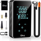 Bol.com Olvy Compressor Bandenpomp - Elektrische Bandenpomp - Draagbare Luchtcompressor - 7000 mAh - Elektrische Fietspomp - Fie... aanbieding