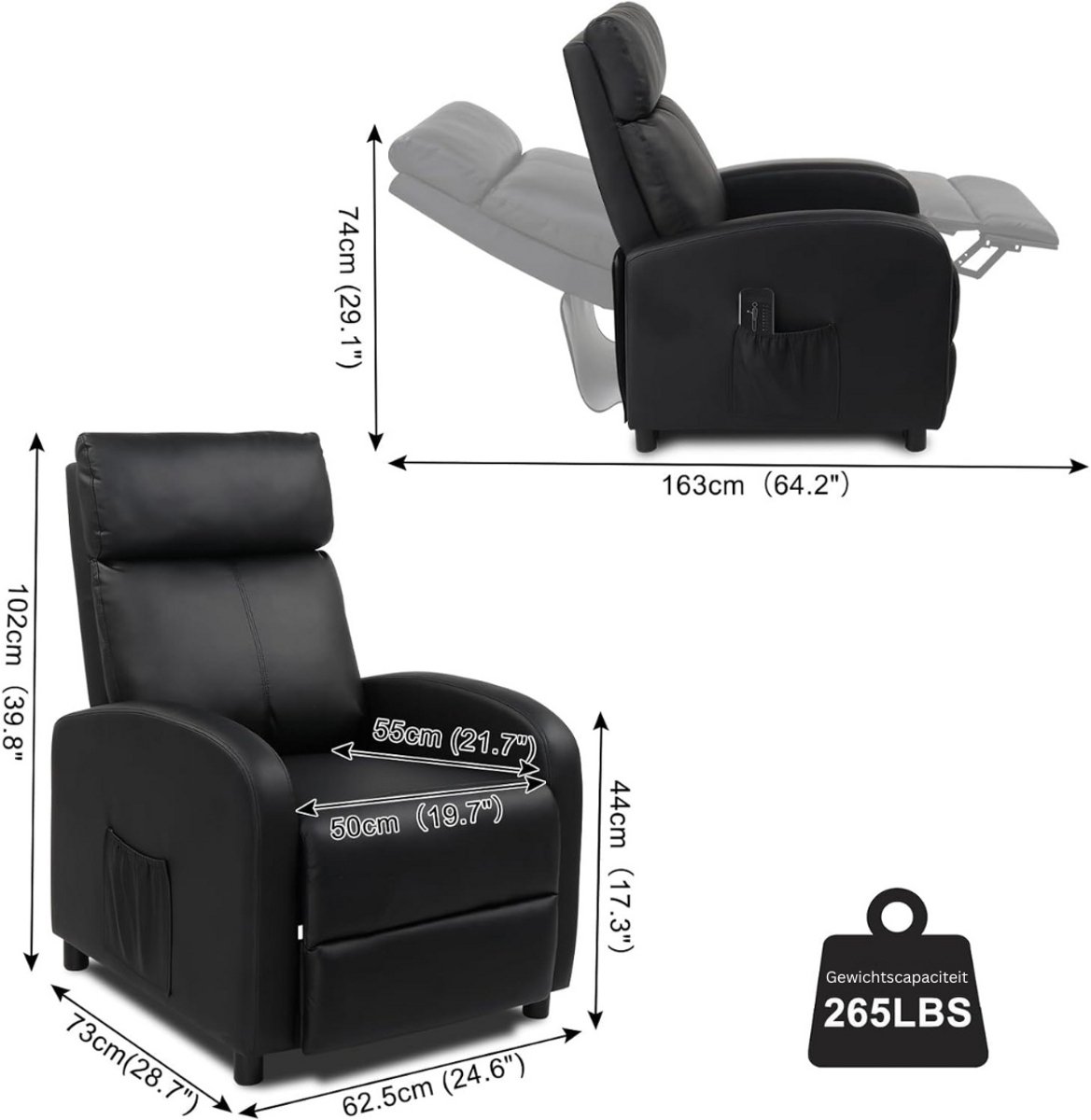 Massagestoel Shiatsu - Massagekussen - Massage Apparaat - Zwart – foto 2