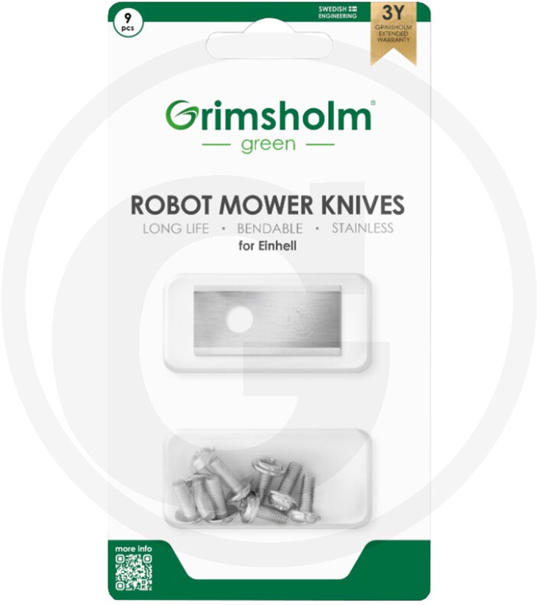 Grimsholm Robotmes voor Einhell 9 stuks