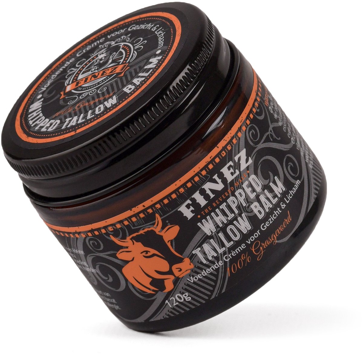 Finez Whipped Beef Tallow Balm XL 120mg – 100% Natuurlijk | Hydrateert en Herstelt Droge Huid | Geschikt voor Elk Huidtype | Dagcrème & Tallow Crème