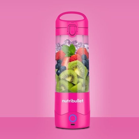 Draagbare blender - NutriBullet - NBP003MA - 70W - 0,475L - Roze - 1 fles inbegrepen van Merkloos — afbeelding 4