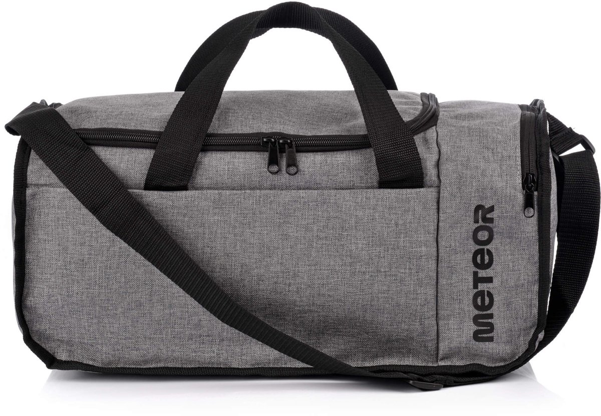 Meteor Nanuq - Fitness tas - Sportuitrusting - Ideaal voor sport en training - Grijs / Zwart