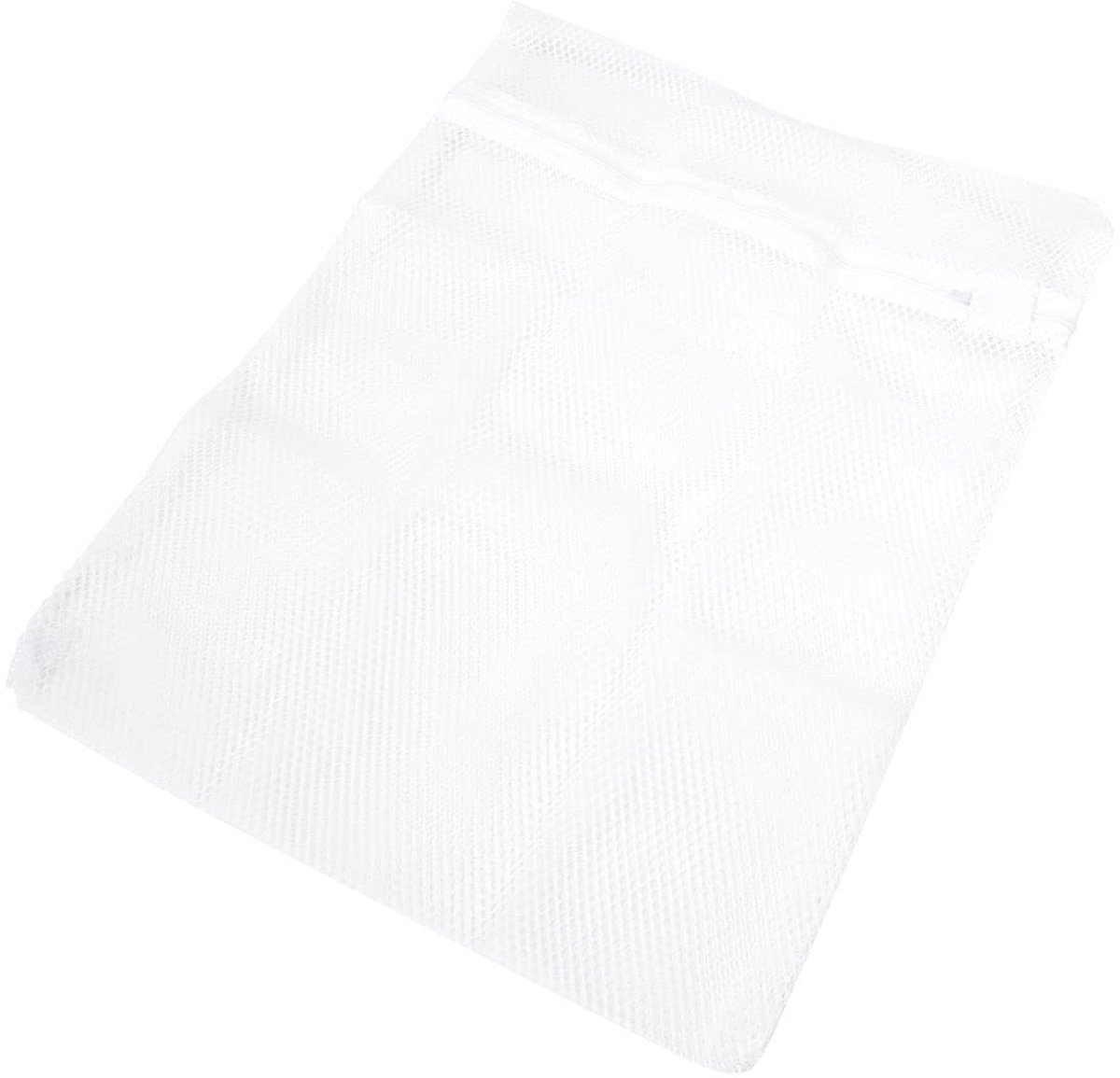 Fackelmann TECNO wasbeschermingsnet, waszak met rits, wasnet voor wasmachine (kleur: wit), aantal: 1 stuk