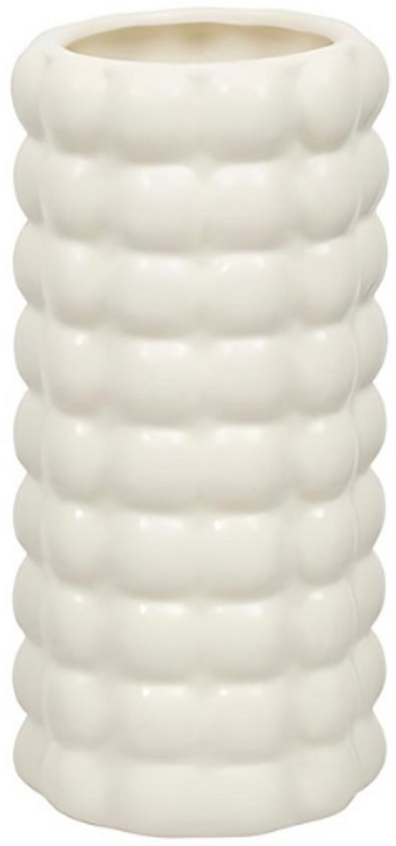 Atmosphera Sky Keramieken vaas Ø11xH23cm - Wit