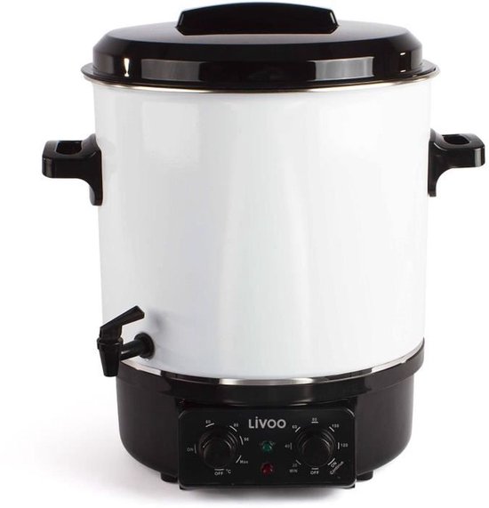 elektrische potsterilisator met kraan en timer 27l 1800w - domoclip - dom334 — afbeelding 2