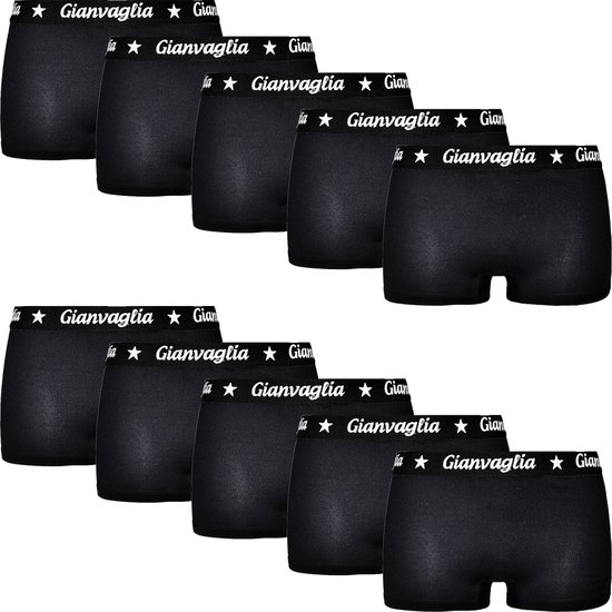 Caleçons Femme Katoen - Boxers Lot de 10 - Jambe Courte - Taille XXL - Zwart