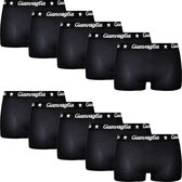 GIANVAGLIA® 10-pack Dames Onderbroek Katoen - Boxershorts - Korte Pijp - Maat XL - Zwart