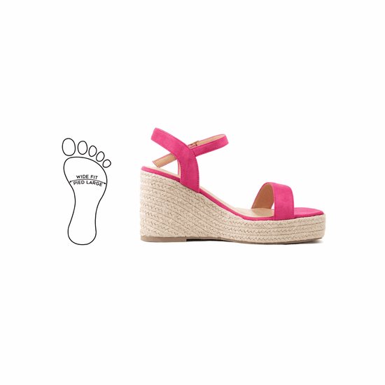 Verstelbare sandalen met brede teen en sleehak, model H - Vic