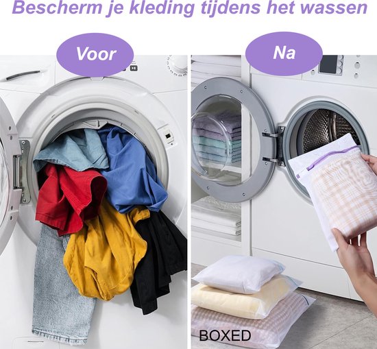 Set de Sacs à linge en boîte – 8 pièces – Filets à linge – Sacs à linge pour le linge – Groot sac à linge – Différentes tailles