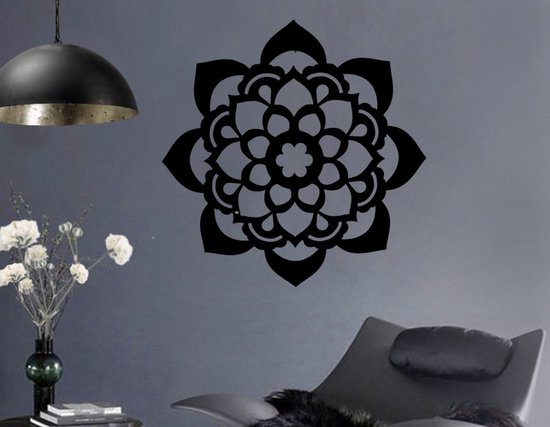 Mandala 75cm - métal enduit de poudre noir mat - conception et production hollandaise