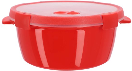Curver Smart Eco Steamer Récipient rond pour micro-ondes - 1,6 litre - Rouge