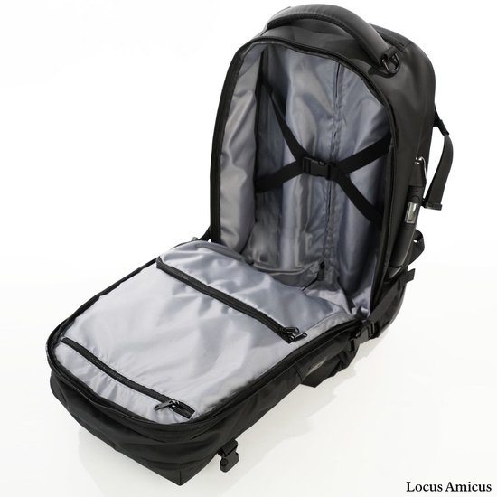 Locus Amicus Luxe 2-in-1 Handbagage Koffer & Rugzak - 11-delig Reispakket met Powerbank & Tracker - Ideaal Reiscadeau